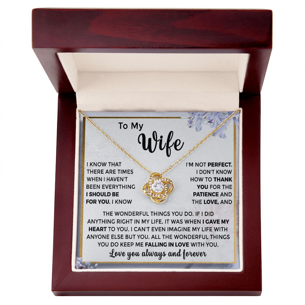 To My Wife - I Am Not Perfect (ETSY)