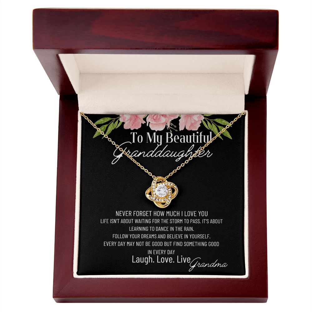 Never Forget How Much I Love You Granddaughter Necklace