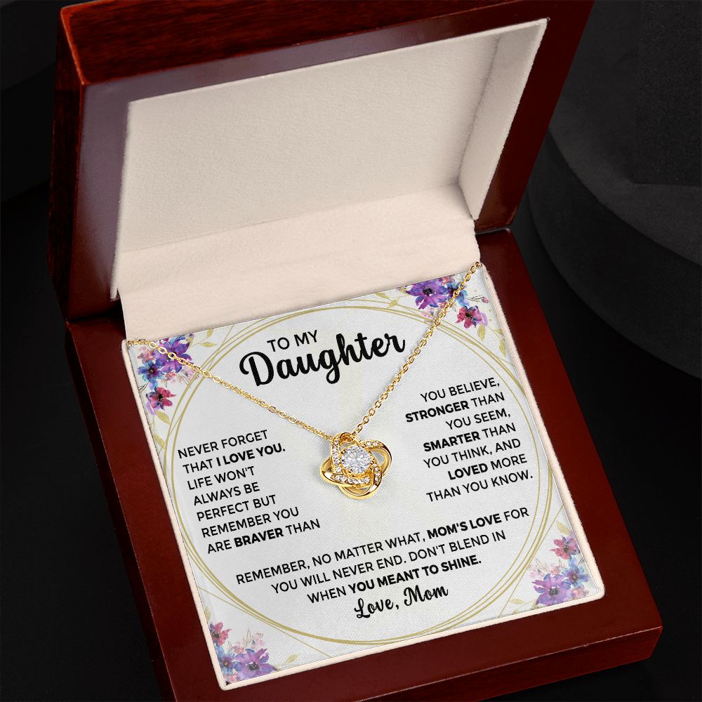 To My Daughter - Mom's Love for You Will Never End Love (ETSY)
