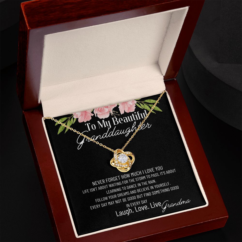 Never Forget How Much I Love You Granddaughter Necklace