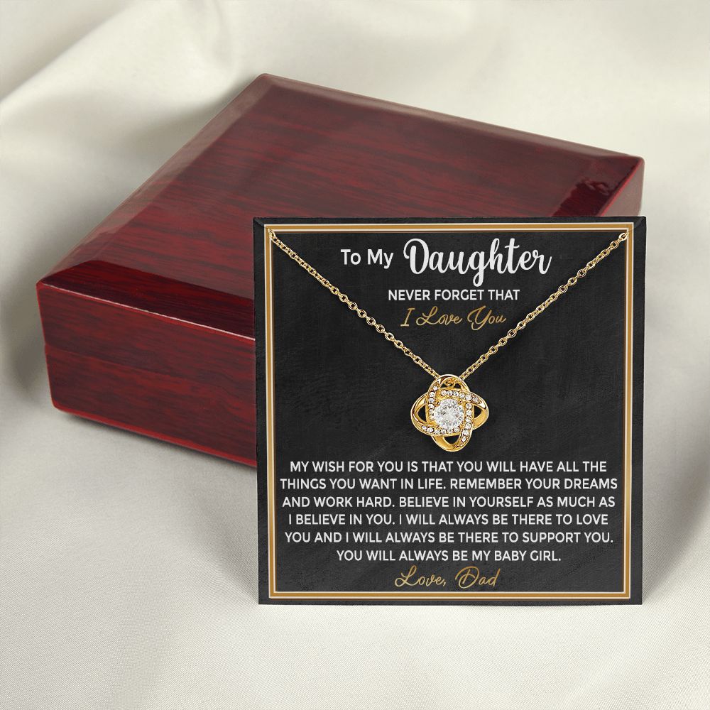 To My Daughter - From Dad Remember Your Dreams and Work Hard