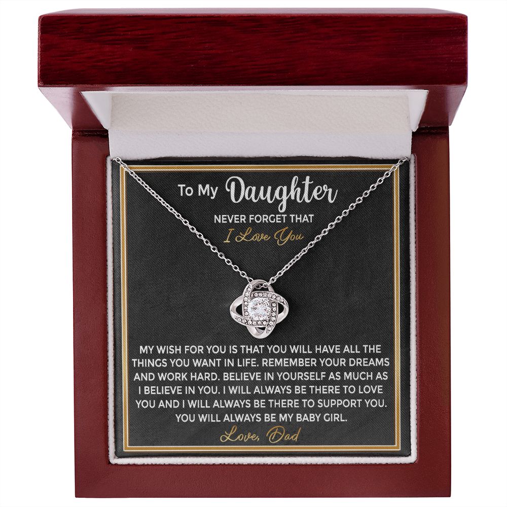 To My Daughter - From Dad Remember Your Dreams and Work Hard