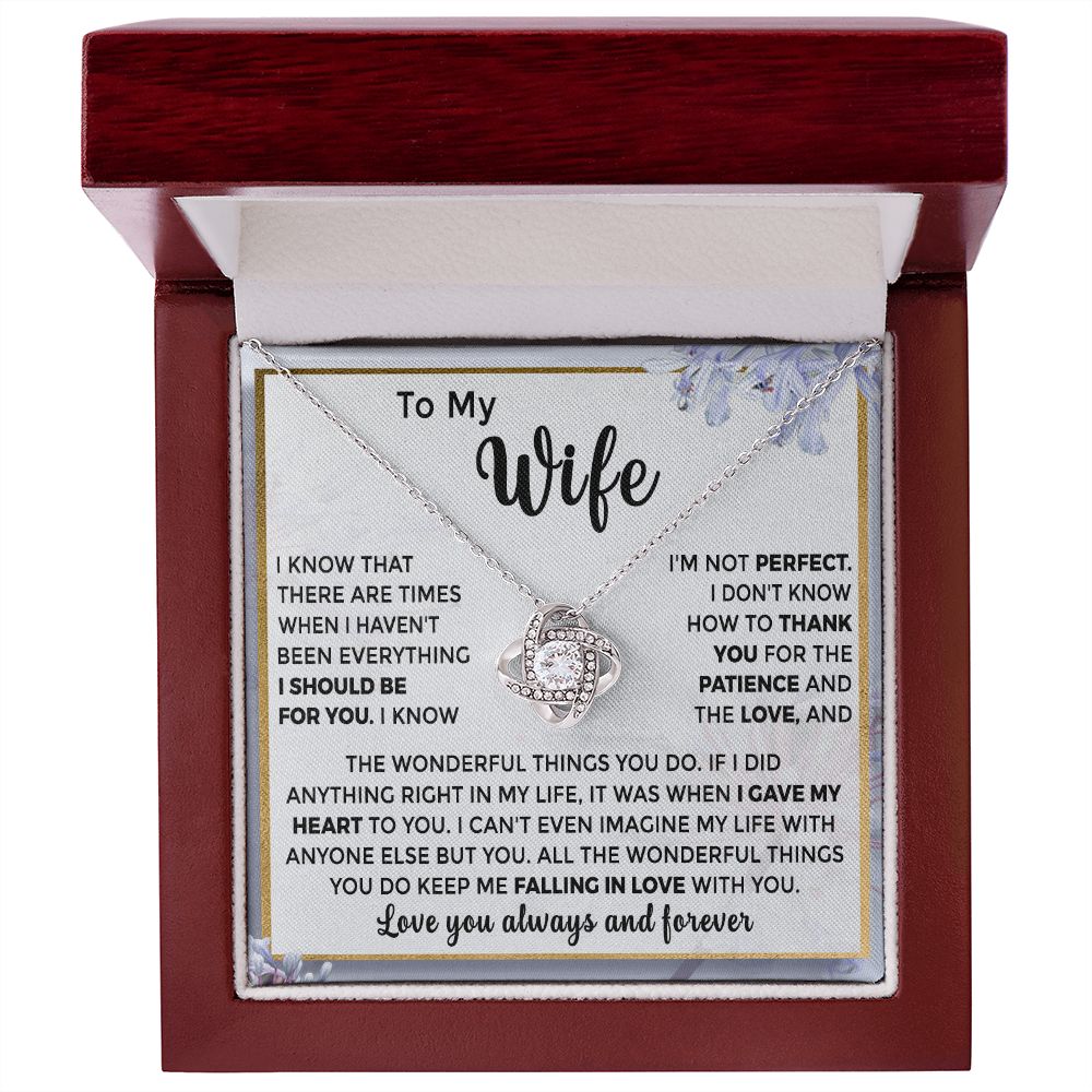 To My Wife - I Am Not Perfect (ETSY)