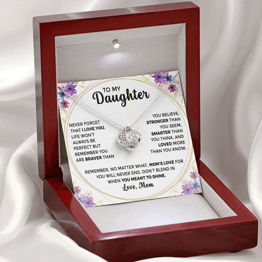 To My Daughter - Mom's Love for You Will Never End Love (ETSY)