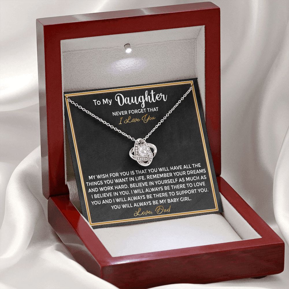 To My Daughter From Dad - Remember Your Dreams and Work Hard (ETSY)