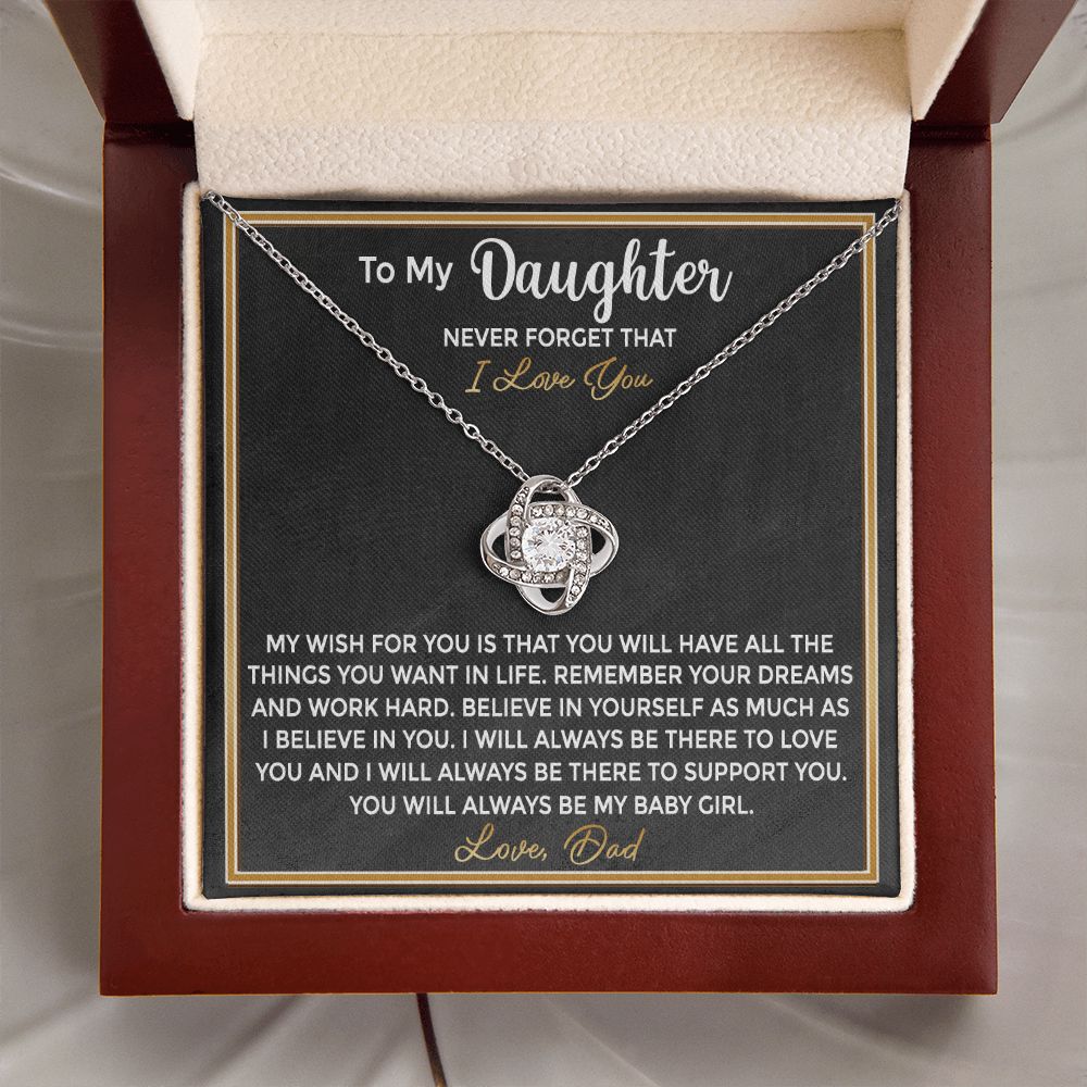 To My Daughter - From Dad Remember Your Dreams and Work Hard