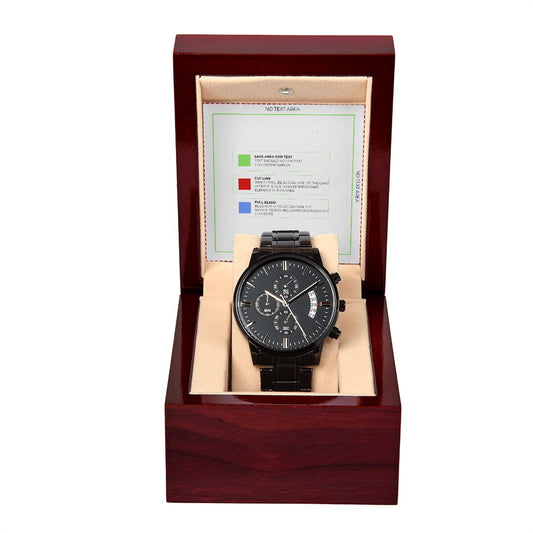 Black Chronograph Watch - ETSY Template