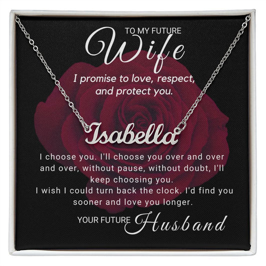 To My Future Wife - Promise to Love - Custom Necklace (ETSY)