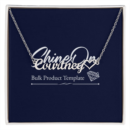 Name Necklace with heart_ETSY TEMPLATE