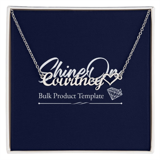 Name Necklace with heart_ETSY TEMPLATE