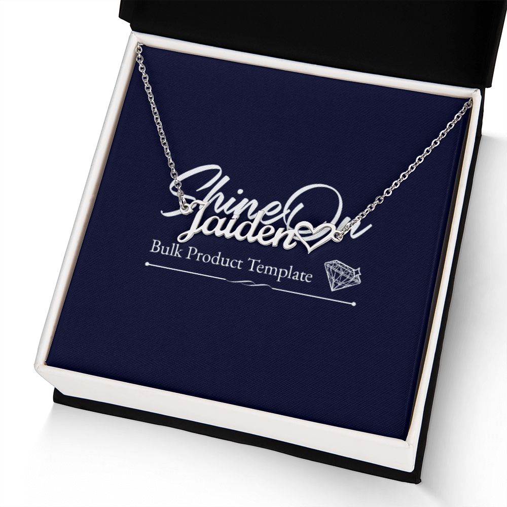 Name Necklace with heart_ETSY TEMPLATE
